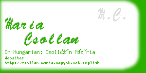 maria csollan business card